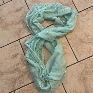 Cute Blue and Gold Heart infinity scarf